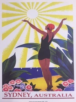 Print - Sydney, Lady With Arms Up To Sun