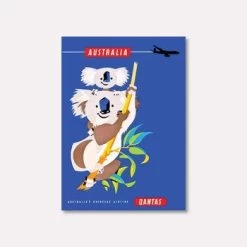 Postcard - Qantas Koalas
