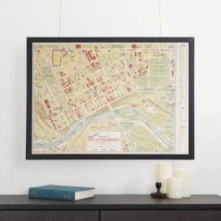 Decorative Poster - Gregory's Map Of Melbourne Wrap Mid 1950s