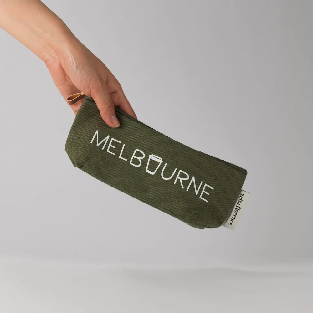 Pencil Case - Melbourne Latte - Green - Image 2