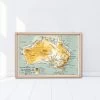 Decorative Poster - Australia Map New Oxford 1929