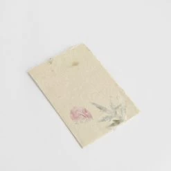 Handmade Folded Card β Bougainvillea & Mugwort Leaf