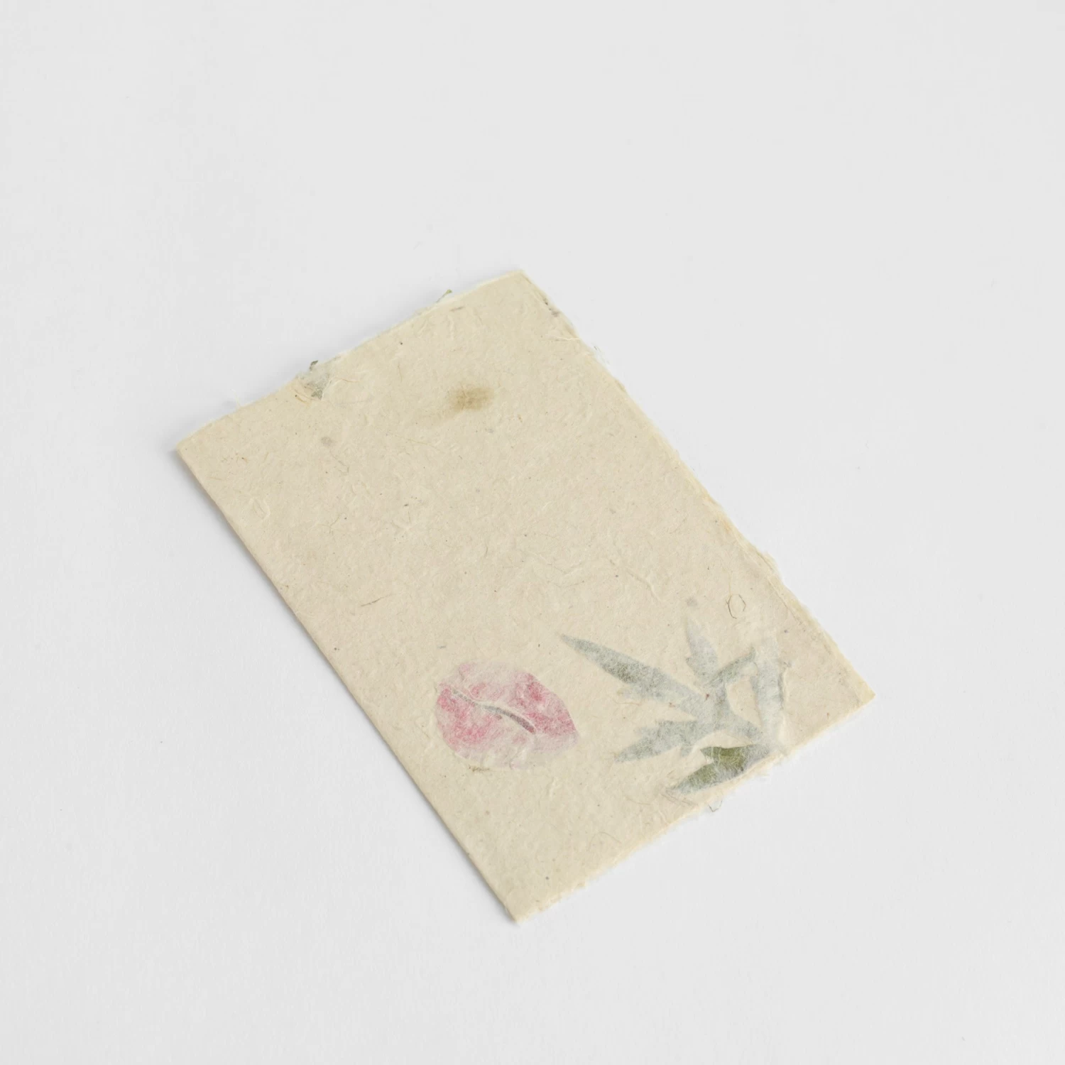 Handmade Folded Card β Bougainvillea & Mugwort Leaf