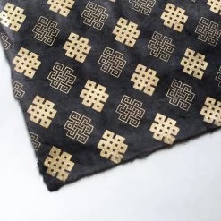 Handmade Paper - Gold Foil Pattern On Black